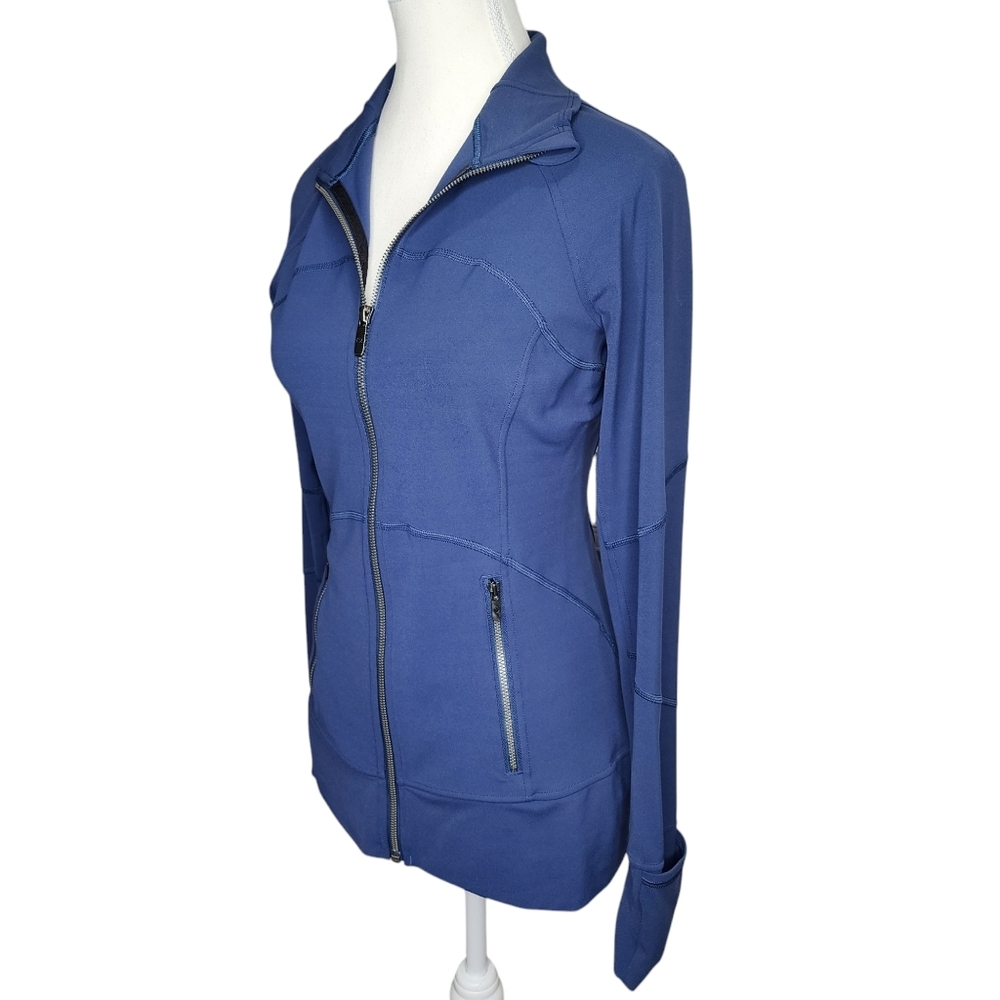 Lululemon Contour Blue Zip-Up Jacket Mineral Blue Size 8 - Picture 9 of 11